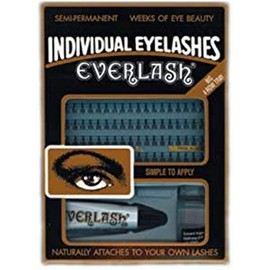 EverLash Lashes Short Black with Glue, Pack of 80