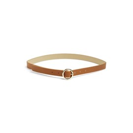 PIECES Women's Pcbonna Jeans Belt Noos Belt, Cognac/Detail:Gold Buckle