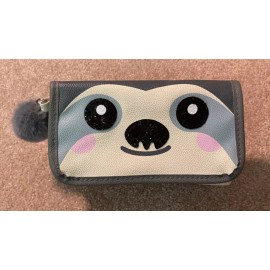Continental SLOTH BAG CLUTCH Party Animals 7x4x2” Small Purse Makeup Pencil Pouch Kawaii