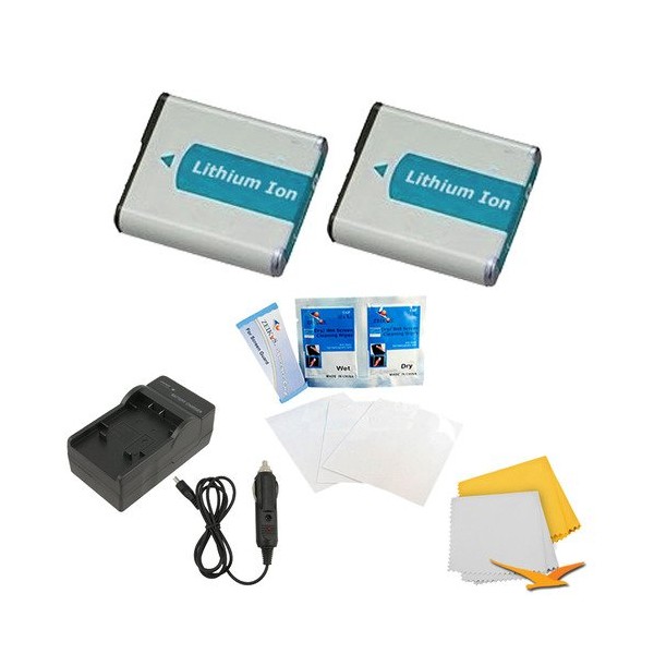 2 pack EN-EL19 ENEL19 Battery & Travel Charger Screen Protectors