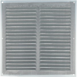 Amig - Square Aluminium Ventilation Grille with Mosquito Net | Ventilation Grille for Air Outlets | Ideal for Kitchen and Bathroom Ceilings | Dimensions: 200 x 200 mm | Colour: White