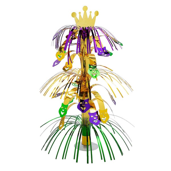 MARDI GRAS CASECADE CENTERPIECE - Party Decor - 1 Piece