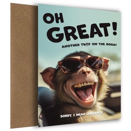 Passed Driving Test Card - Another Tw@t On The Road! Funny Driving Test Card Congratulations - Big Congrats to New Driver