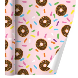 GRAPHICS & MORE Cute Donut with Sprinkles Chocolate Icing Gift Wrap Wrapping Paper Rolls