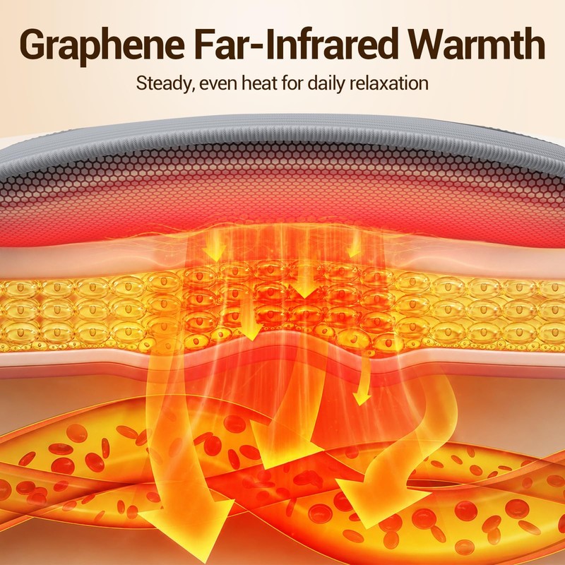 Comfytemp Cordless Heat Pad for Lower Back with Massager, Heated