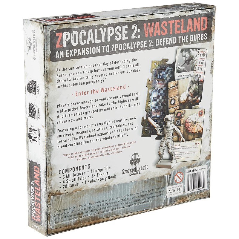 Greenbrier Games Zpocalypse 2: Wasteland Board Games