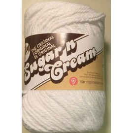 Lily Sugar 'n Cream 3 Skeins Lily Sugar 'n Cream 100% Cotton Yarn  2.5 oz  "WHITE"