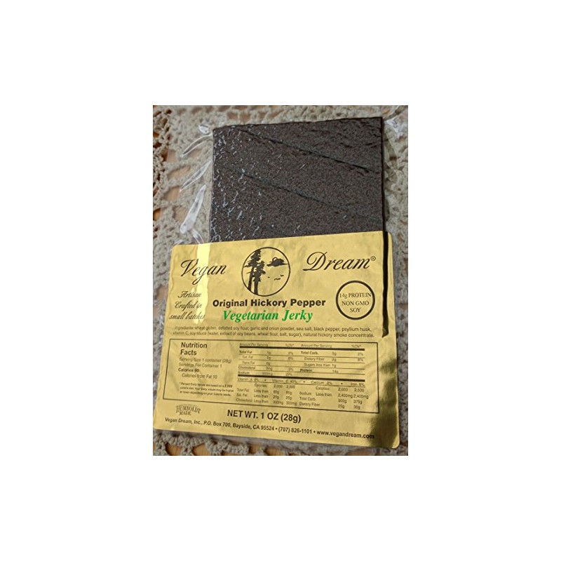 Vegan Dream Jerky - Original Hickory Pepper, 6 Pack