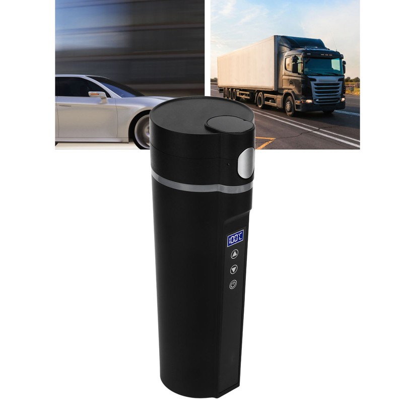 Electric Heated Travel Mug 450ml Smart Temperature Control Low Noise