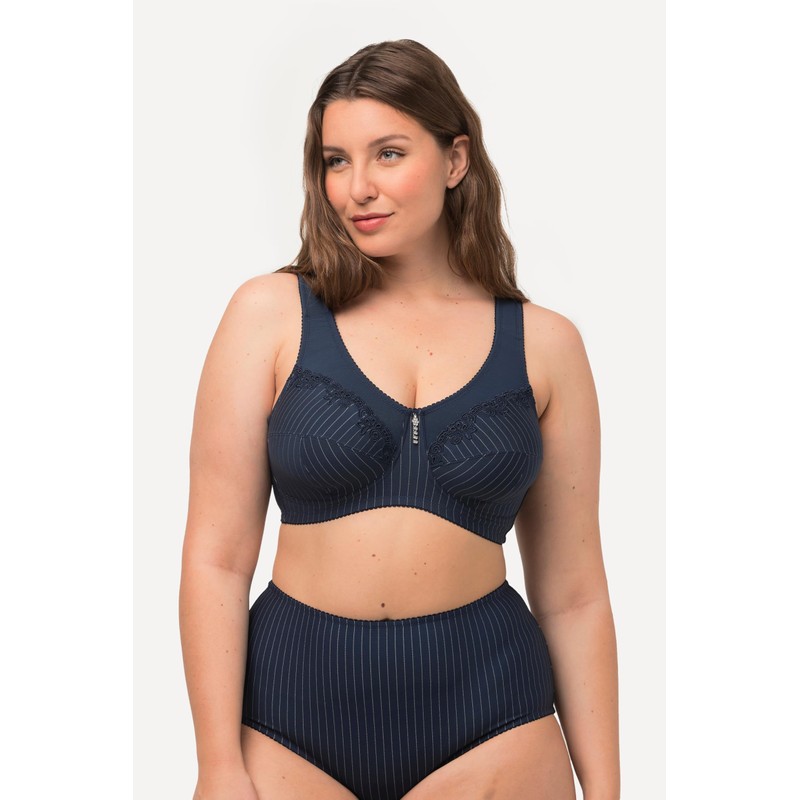 Ulla Popken Ladies’ Relief Bra, Non-Wired, Rhinestone Pendant, C–G Cup