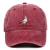 Generisch Vintage Baseball Cap with Dove Embroidery, Adjustable 56-58 cm,