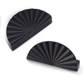 Yagman 2 Pack 3 Inch Matte Black Cabinet Pulls Cup Flat Drawer Handles Kitchen Cupboard Knobs Bathroom Dresser Sunflower Pulls Unique Hardware for Furniture Door Wardrobe Hardware TYH-MB-2