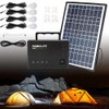 Solar Generator with Solar Panel and 4 LED Bulbs, Portable