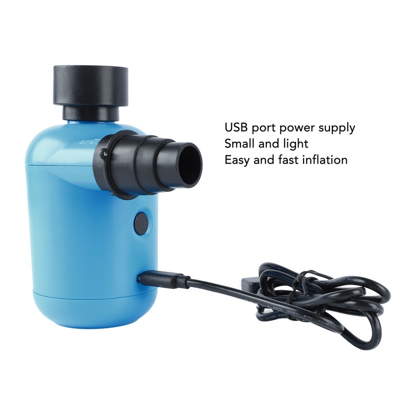 Electric Air Pump Portable Blue Inflator Deflator Pump Perfect for