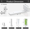 Heavy Duty Shelf Brackets 6 inch (1/5") Thick, 6 Pack