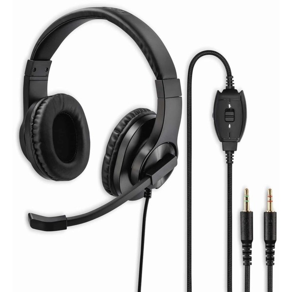 Hama PC Headset, Over Ear Headphones with Microphone (Headset with