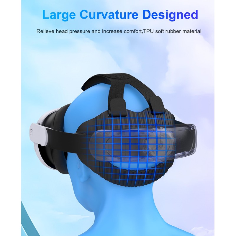 Upgraded Headstrap for Meta Quest 3/ Quest 3S/ Quest 2,Comfort