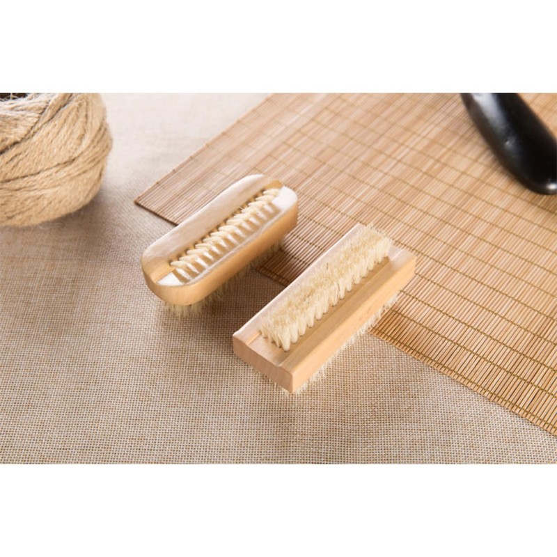 Healvian 5pcs Pig Mane Cleaning Brush Nail Brush for Hand