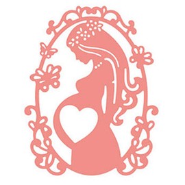 Heart Pregnant Mother Women Cutting Dies,Letmefun Metal Cutting Dies DIY Scrapbook Embossing Paper Cards Album Template Mold，Good Hardness, Soft Touch, Make Your Life Full of Good Memories