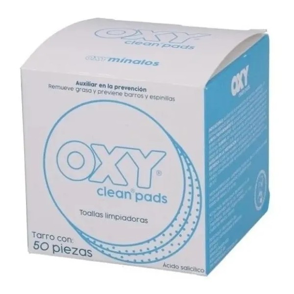 Oxy Clean Pads Prevención Barros Y Espinillas 50 Unidades Tipo