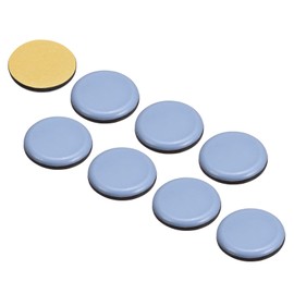 METALLIXITY PTFE Furniture Slider Gliders (1 1/2inch) 8Pcs, Round Self-Adhesive Floor Protector Pads - for Furniture Carpets