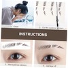 Minkissy Eyebrow Stickers 6pcs Temporary Brow Waterproof Fade Resistant Instant