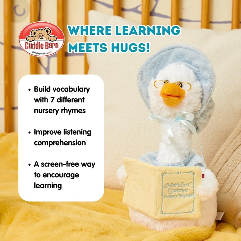 Cuddle Barn - Mother Goose Animated Stuffed Animal, Talking, Story-Telling