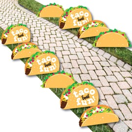 Big Dot of Happiness Taco ‘Bout Fun - Lawn Decorations - Outdoor Mexican Fiesta Yard Decorations - 10 Piece