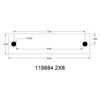 FixtureDisplays Clear Sign Name Holder Plexiglass 2X8 8x2 Wallmount Poster