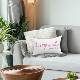 XUISWELL Christian John 3:16 Valentines Day Coquette Pink Bow Love Lumbar Pillow Covers 12x20 Decorations Room Decor