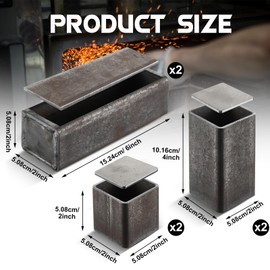 Moxweyeni 6 Pack Multi Shaped Can for Canister Damascus Steel Tube Stock Blanks Knife Making Forging Knife Making Steel Accessories for Professional Use and Hobbyist Use