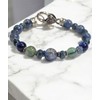 Kyanite Natural Crystal Memory wire Bangle Bracelet with Heart Clasl