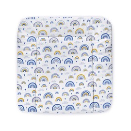 Balbina® Cotton Changing Mat Soft Changing Table Mat for Changing Tables Washable 60 x 70 cm Rainbow Blue