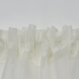 Ecru Sheer SIDELIGHT Curtain 29" Wide 35" Length Rod Pocket TOP and Bottom