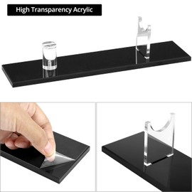 QWORK Acrylic Knife Display Stand Set - 2 Pieces Elegant Single Knife Holder for Displaying Knives, Swords, Medals,
