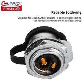 CNLINKO LP20 3 Pin Waterproof Connectors,IP68 Circular Connectors Fast Locking Plug,2-12 Pin Power Connector M20 Male Female Plug,LED Outdoor Lighting Connectors(3 Pin)