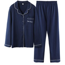 Hill Top Cloud Women's Pajamas, Long Sleeve, 100% Cotton, Room Wear, Women's, Top and Bottom Set, Thick, Open Front, Loungewear, Sweat Absorbent, Breathable, Skin-friendly, Warm, For Spring, Autumn