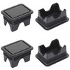 4PCS Black ABS Rear Trunk Tail Box Protective Cover Trim