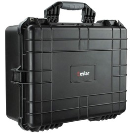 Eylar Large 20.62" Protective Camera Case Water and Shock Resistant w/Foam (Black)