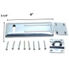 NU-SET Lock | 6" Single Hinged Hasp with Rolled Edges