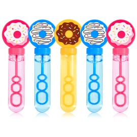 Winrayk 24Pcs Donut Bubble Wands for Kids Bubbles Bulk Party Favors Toy Carnival Prizes Goody Bag Fillers Stuffers Donut Party Favors Birthday Gift Summer Outdoor Pool Beach Mini Bubble for Boys Girls