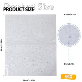 6 Sheet Iron-On Rhinestone Sheets Transfers for Clothing - Crystal Transfers, Glitter Hotfix Rhinestone Decals, Flat Round Rhinestone Patches for DIY Craft (2mm, 3.5mm)