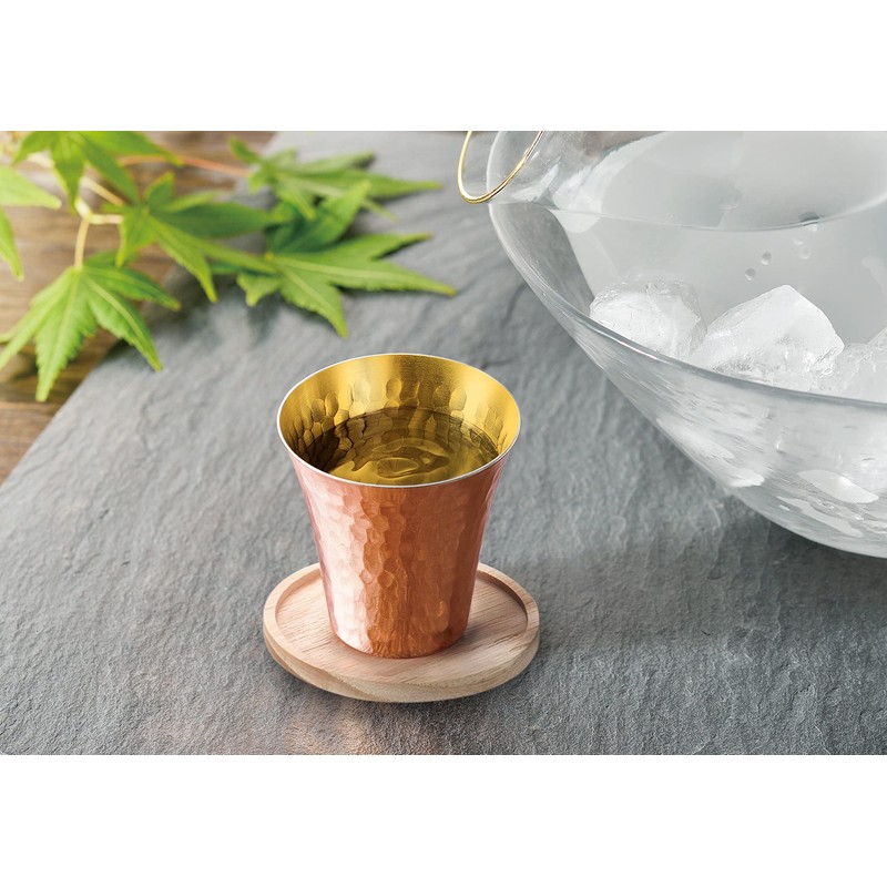 Asahi Pure Copper Cold Sake Cup Inner Gold 2.3 fl
