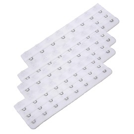 YUPPIE TONE Bra Extender Ladies Bra Strap Extension 8 Hook 3 Rows Buckle Adjustable 2pcs (8 Hooks, White-4)
