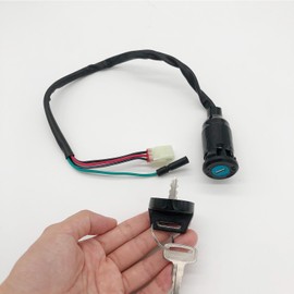 Ignition Switch with Keys Compatible with Honda Recon 250 TRX250, TRX250EX Sportrax,TRX400EX - Replace 35100-HM8-000 Ignition Key Switch Starter Switch