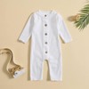 Aoswep - Lovely Solid Color Baby Long Sleeve Jumpsuit baby