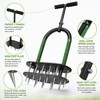 Manual Lawn Aerator for Soil Care – 15-Spike Adjustable Yard
