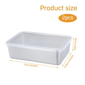 Medium 2 Airtight Food Storage Containers, Stainless Steel Food Containers with Airtight Lids, Food Preservation Box, Stackables, Dishwasher, Ovens, Freezer Safe