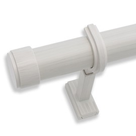 BlastHome® Luxury 7 ft Custom Curtain Rod – 1 1/4" Large Diameter – Premium Brackets & Endcaps – Nonadjustable Rods Connect for a Seamless Look – Brushed White Finish