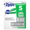 Ziploc 682255 Resealable Sandwich Bags, 1.2mil, 6 1/2 x 6,